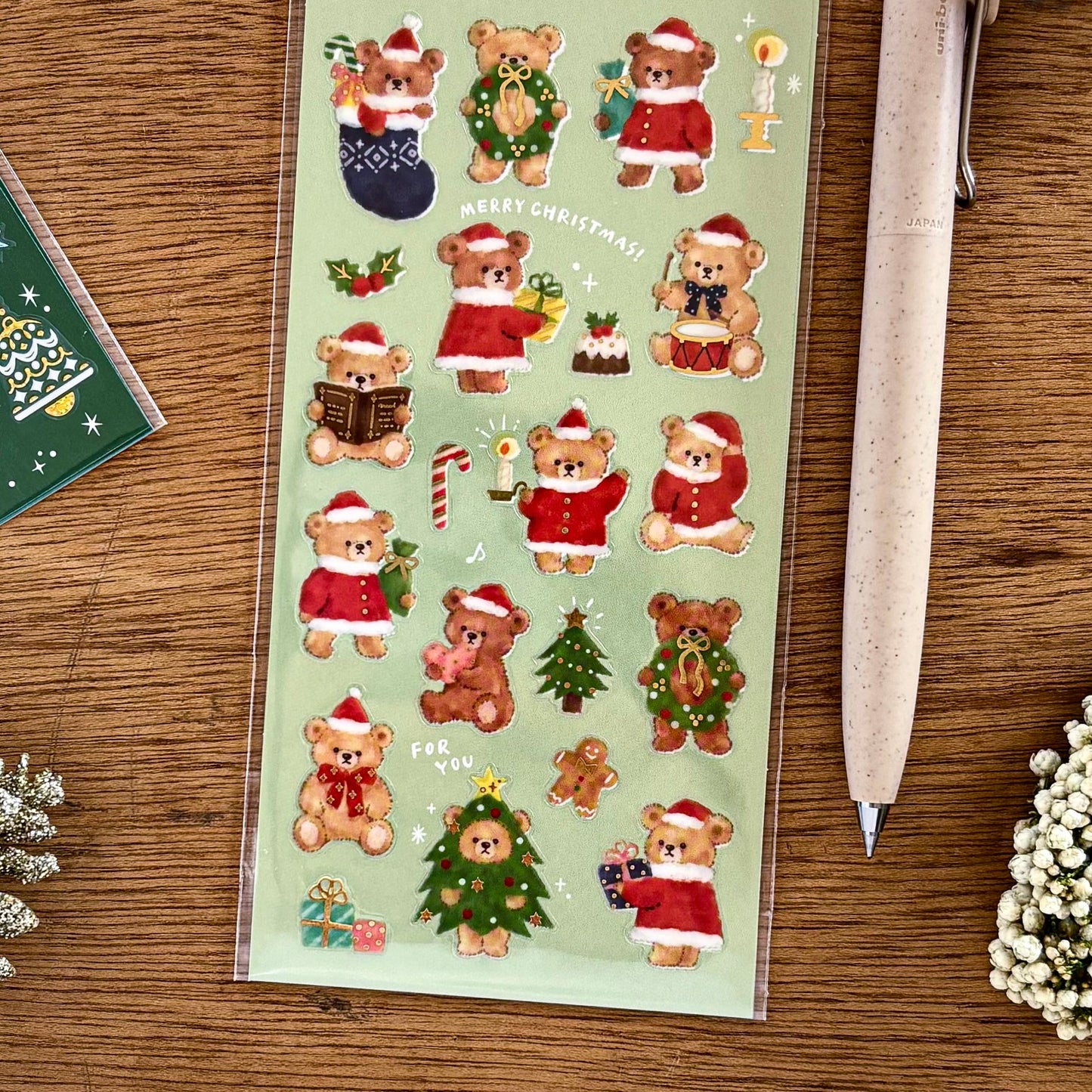 Mind Wave / シール / ふわふわクマサンタ