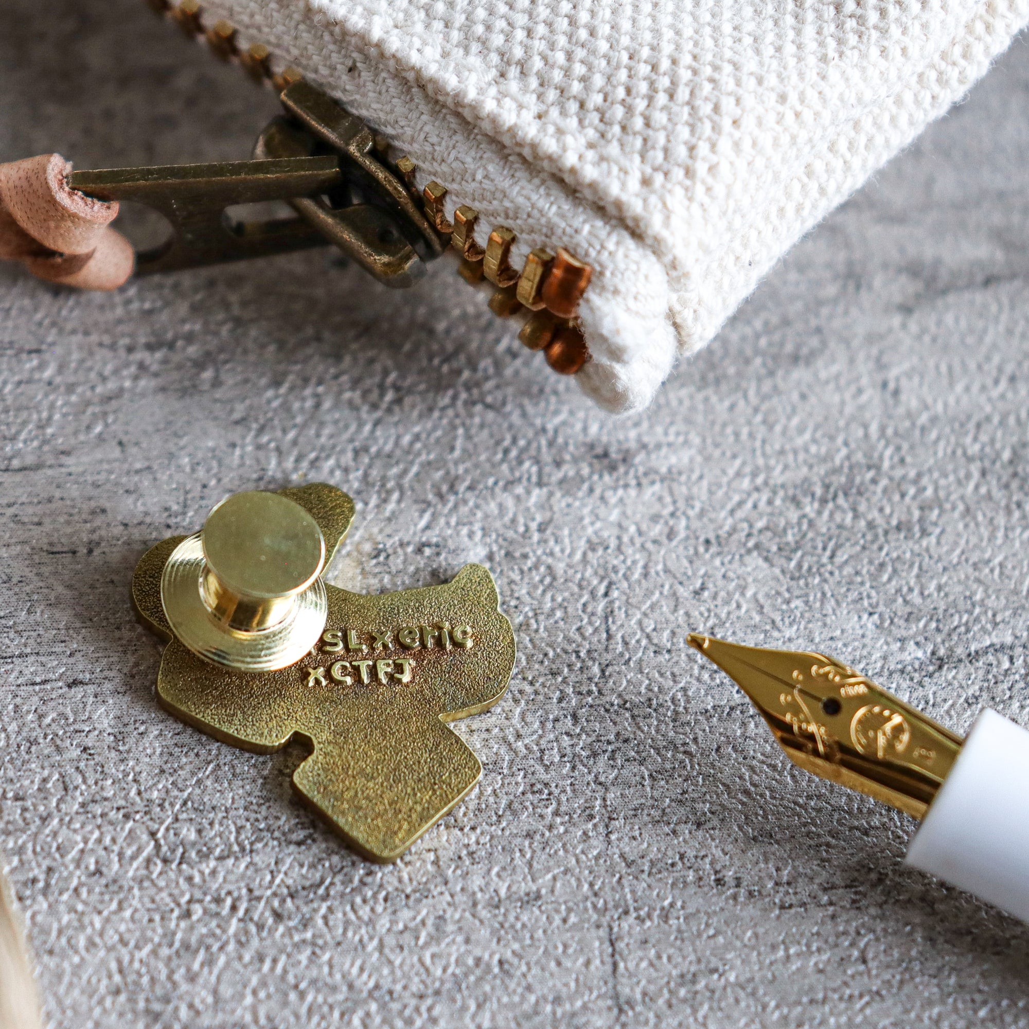 Limited Edition TSL x eric X CTFJ / Brass Pin Badge - Astronaut with TSL Tote-bag