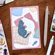 Cat Postcard - Sleepy Cats
