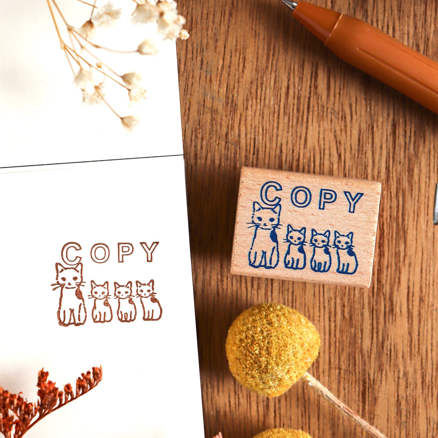 Pottering Cat / Cat Rubber Stamp - Copy