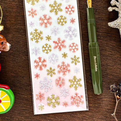 Mind Wave / グリッターシール（雪の結晶・ピンク）