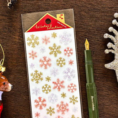 Mind Wave / グリッターシール（雪の結晶・ピンク）