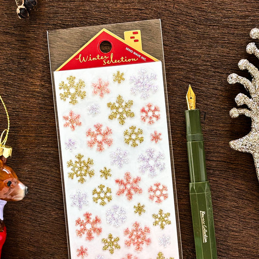 Winter Limited / Mind Wave / Stickers - Snow Flakes (Pink)