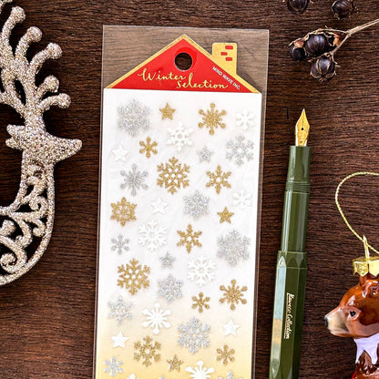 Mind Wave / グリッターシール（雪の結晶・ピンク）