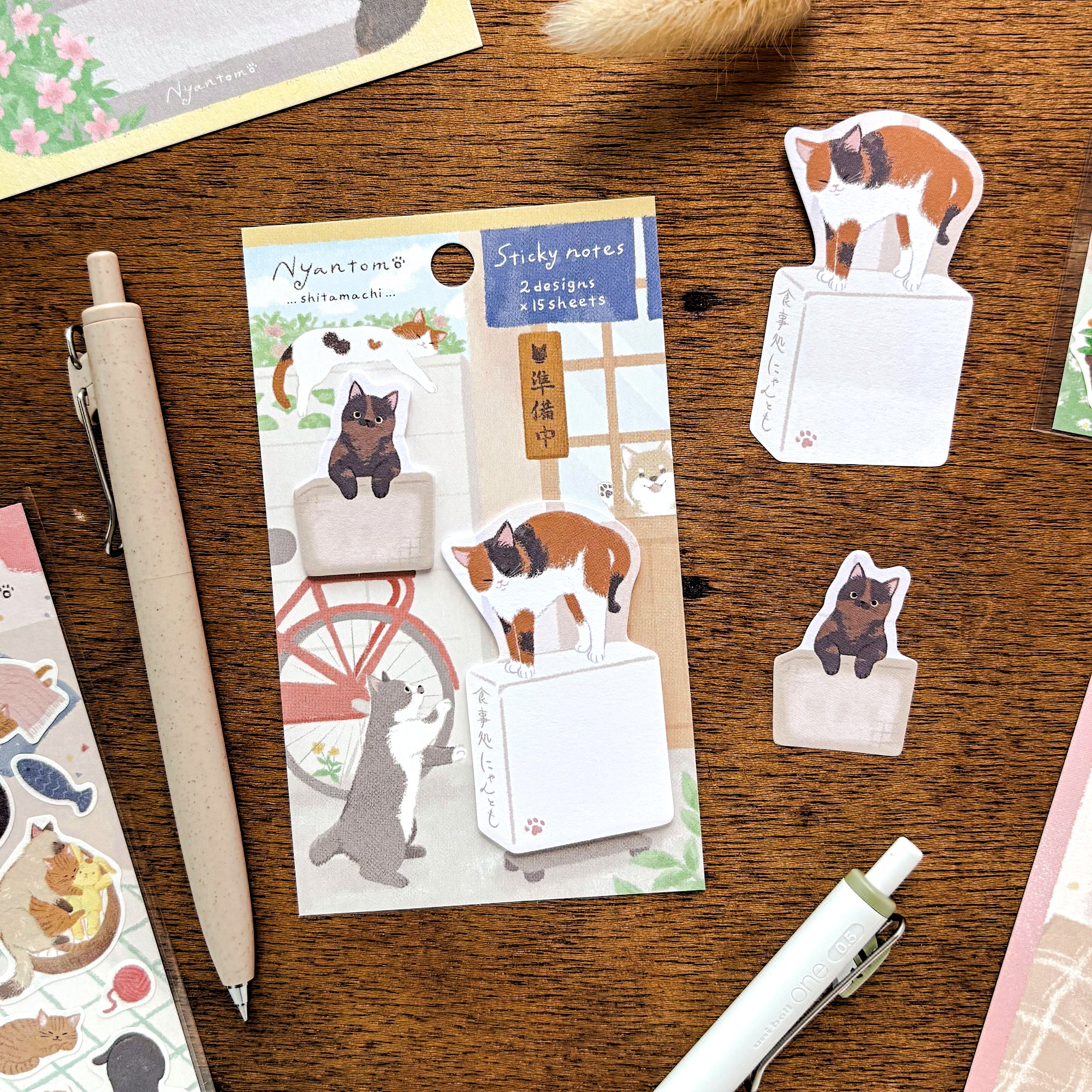 Die-cut Cat Sticky Note - Daily Life