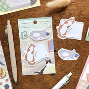 Die-cut Cat Sticky Note - Play with me