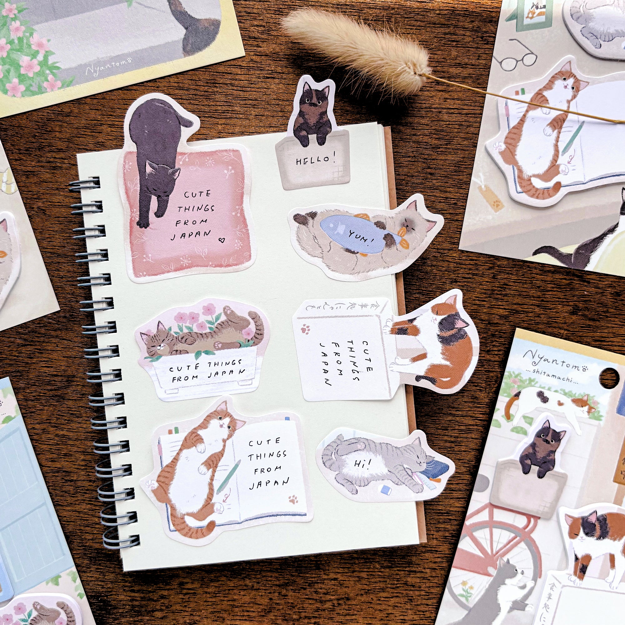 Die-cut Cat Sticky Note - Play with me