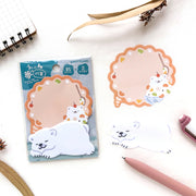 Sleepy Animal Sticky Note Set - Polar Bear