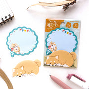 Sleepy Animal Sticky Note Set - Shiba