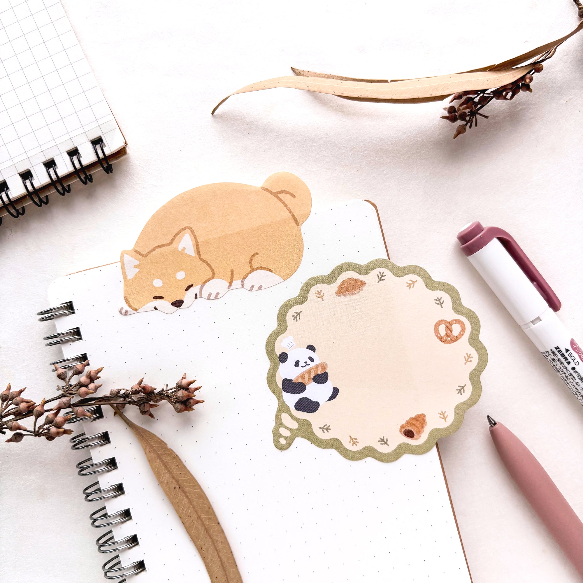 Sleepy Animal Sticky Note Set - Panda
