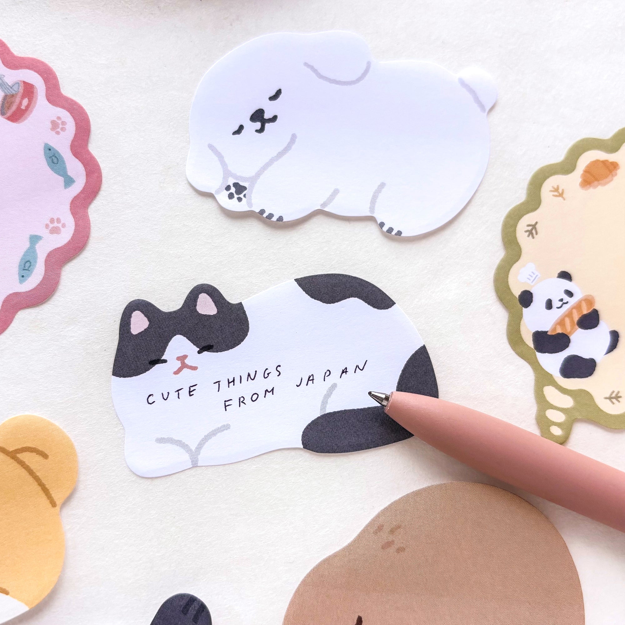 Sleepy Animal Sticky Note Set - Cat