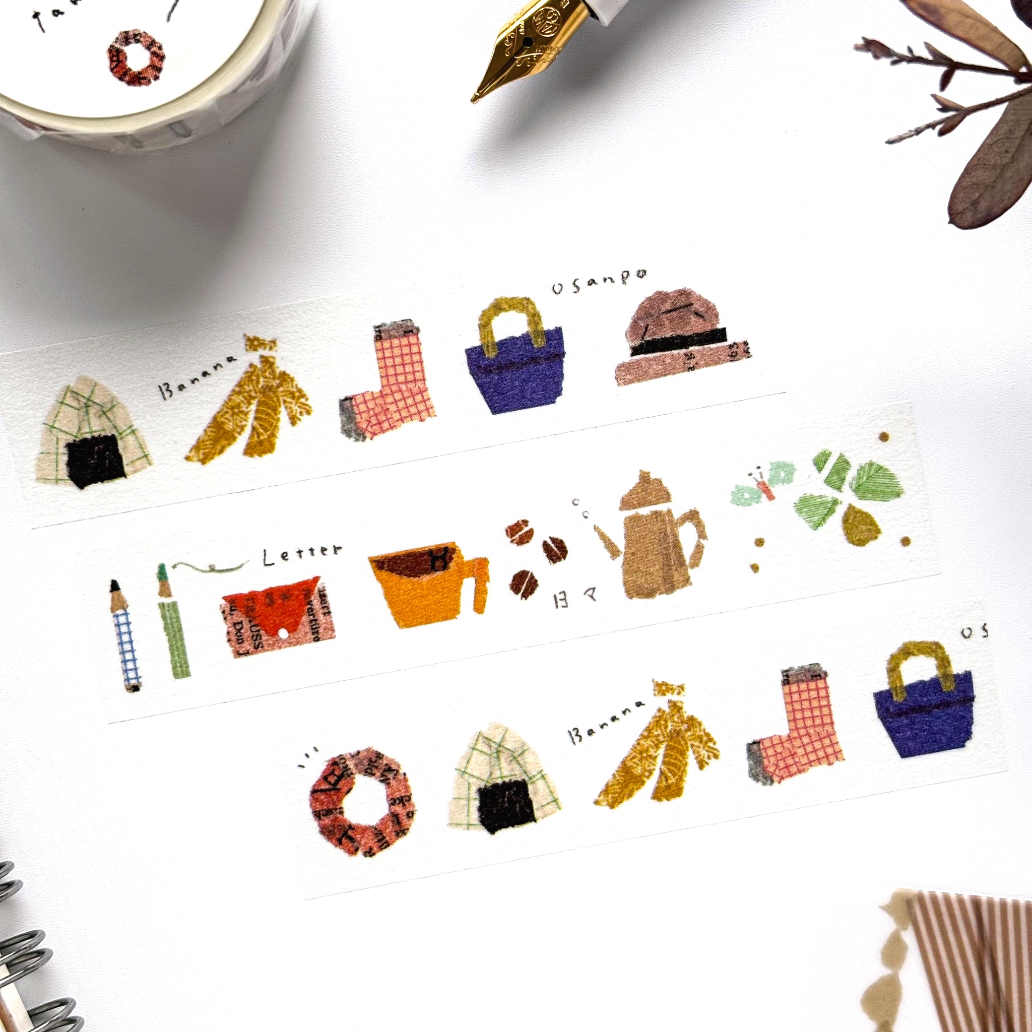 田村美紀 / マスキングテープ「日々」 – Cute Things from Japan