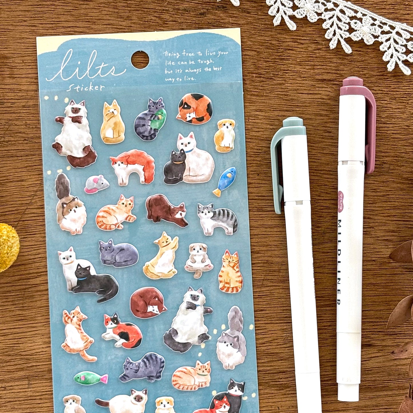 Mind Wave / Puffy Stickers - Cat  Life