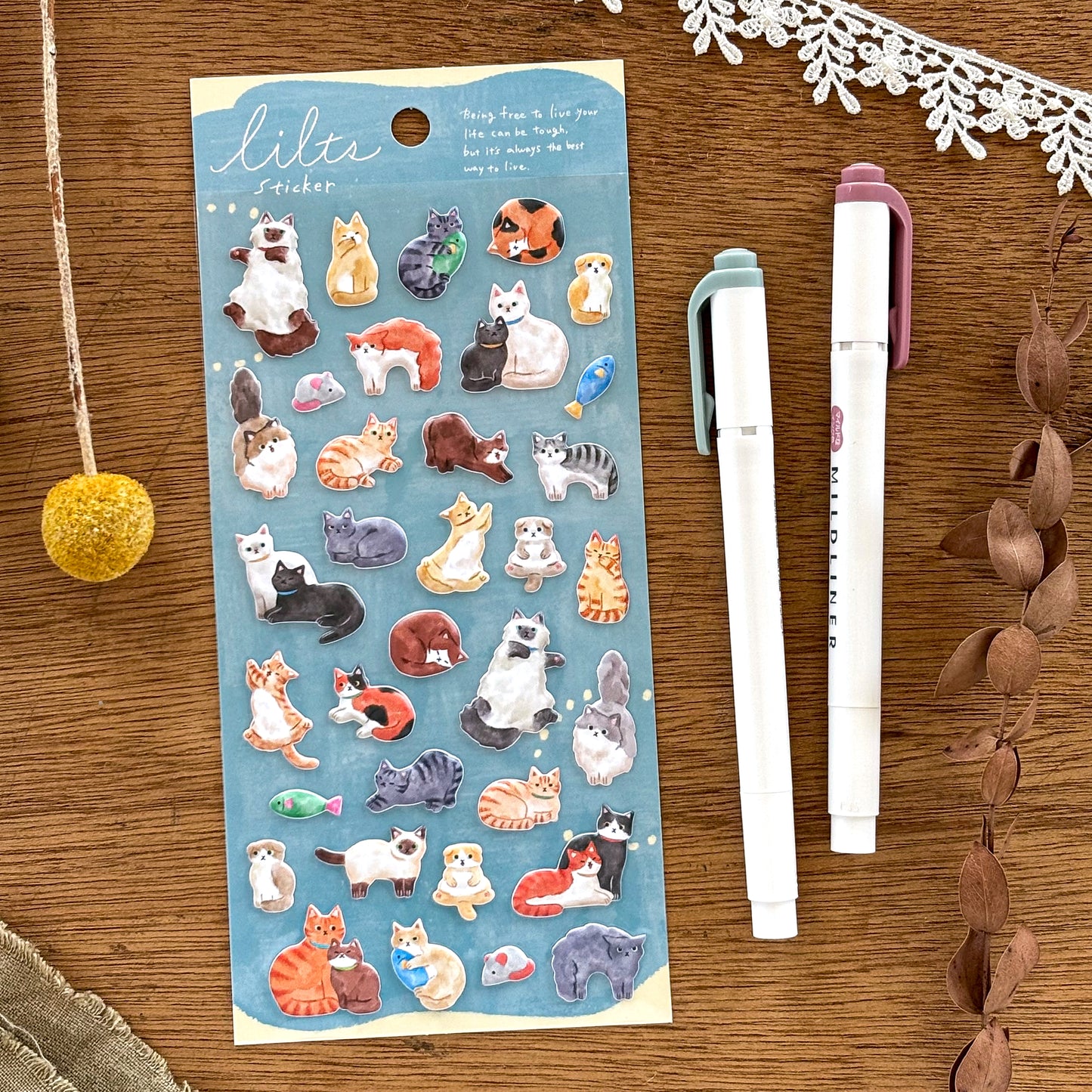 Mind Wave / Puffy Stickers - Cat  Life