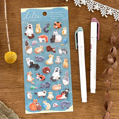 Mind Wave / Puffy Stickers - Cat  Life