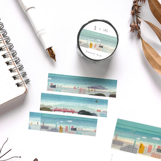 Miki Tamura / Washi Tape - Blue & Town