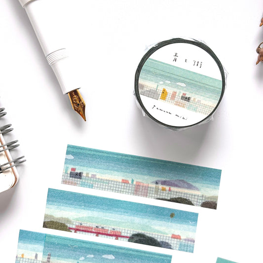 Miki Tamura / Washi Tape - Blue & Town