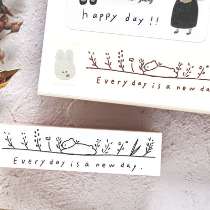 Ranmyu / Rubber Stamp - Everyday is a new day