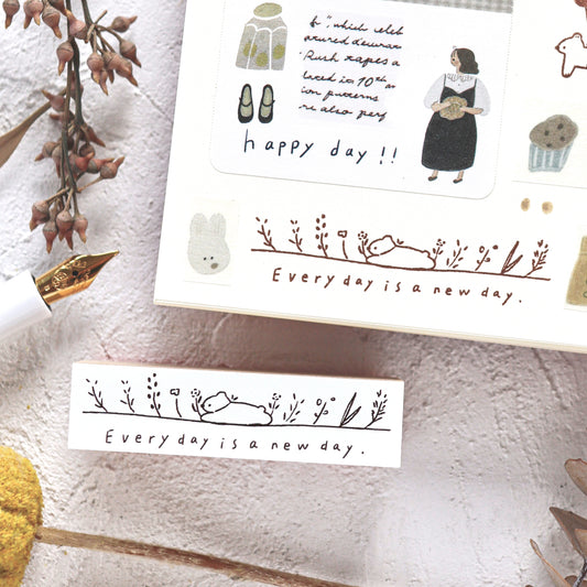 Ranmyu / Rubber Stamp - Everyday is a new day