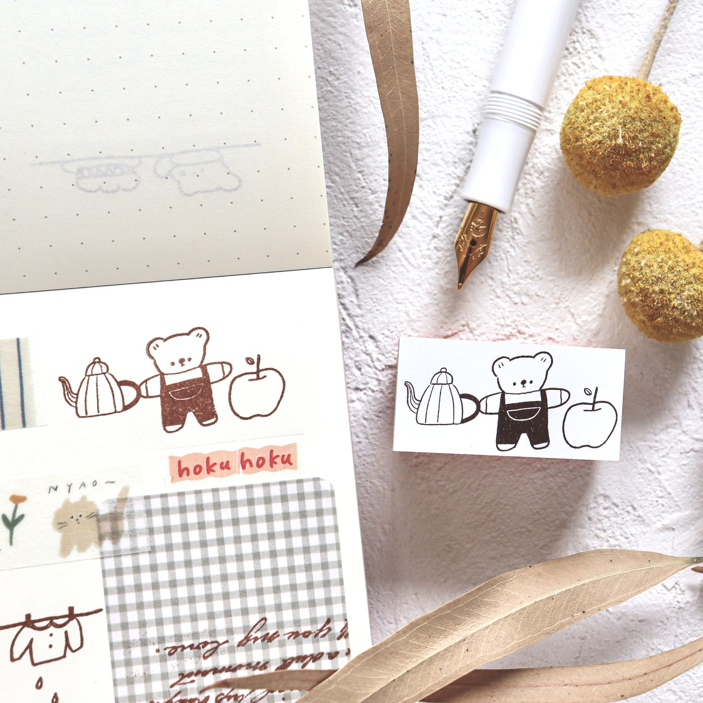 Ranmyu / Rubber Stamp - Tea Time