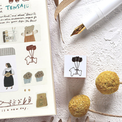 Ranmyu / Rubber Stamp - Flying Bear
