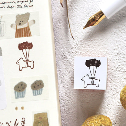 Ranmyu / Rubber Stamp - Flying Bear