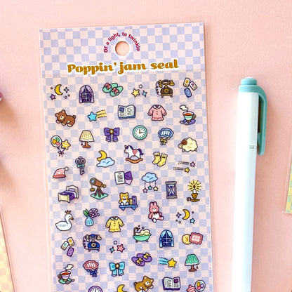 Mind Wave / Colorful Pop Stickers - Night