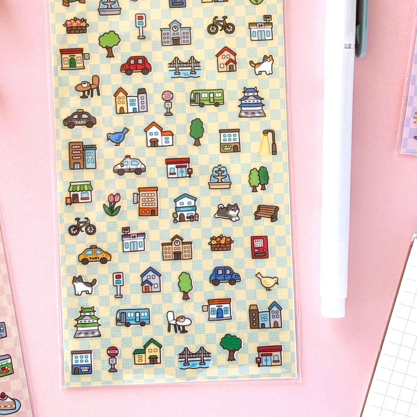 Mind Wave / Colorful Pop Stickers - Town