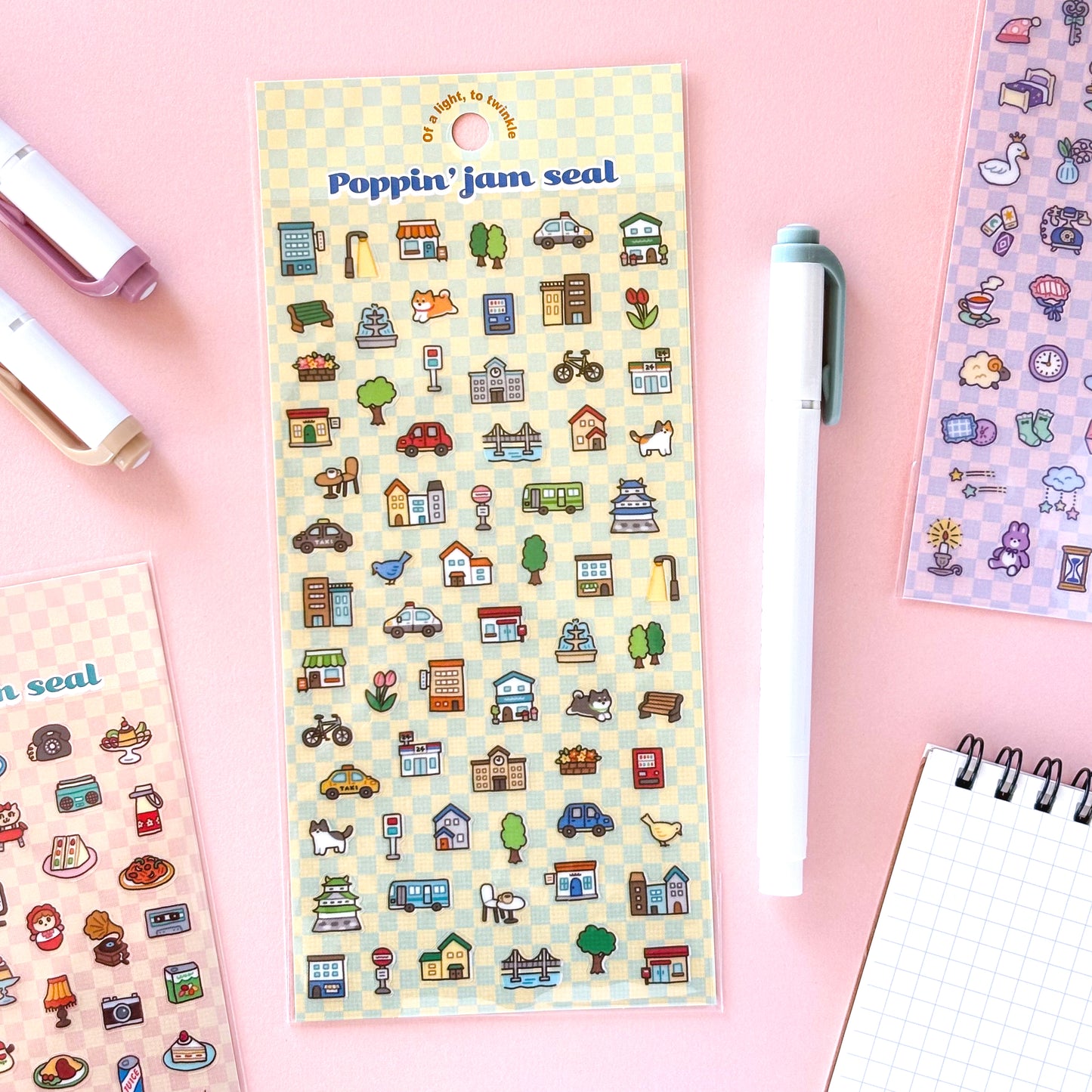 Mind Wave / Colorful Pop Stickers - Town