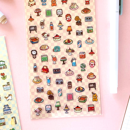 Mind Wave / Colorful Pop Stickers - Retro