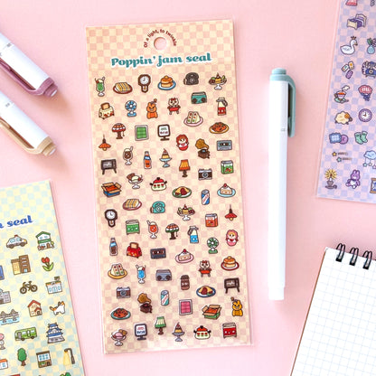 Mind Wave / Colorful Pop Stickers - Retro