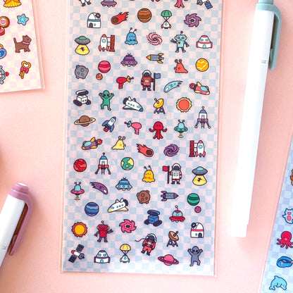 Mind Wave / Colorful Pop Stickers - Planet