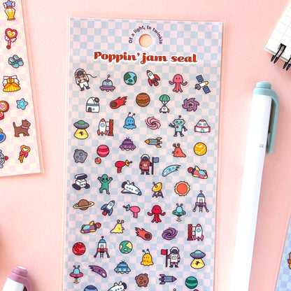 Mind Wave / Colorful Pop Stickers - Planet