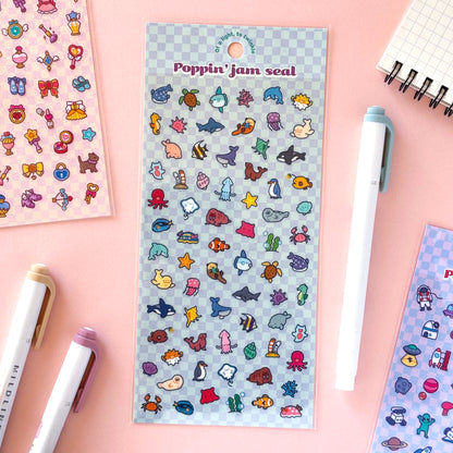 Mind Wave / Colorful Pop Stickers - Marine Life