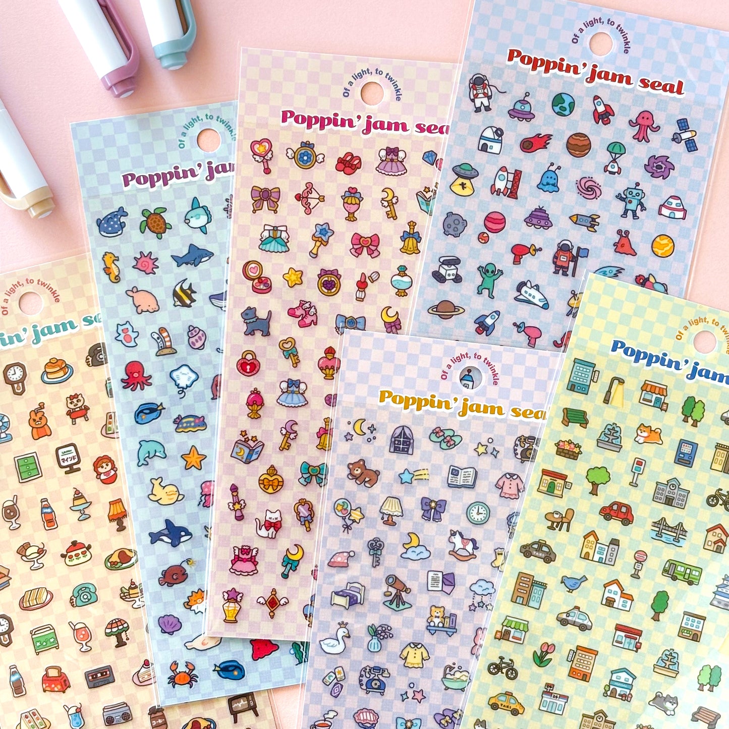 Mind Wave / Colorful Pop Stickers - Marine Life