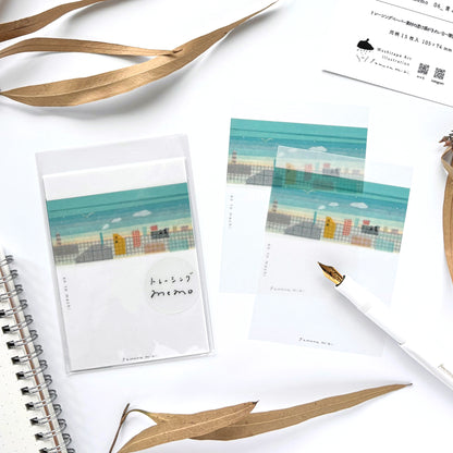 Miki Tamura / Tracing Paper Set - Blue and Town