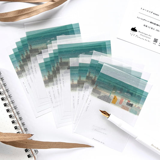 Miki Tamura / Tracing Paper Set - Blue and Town