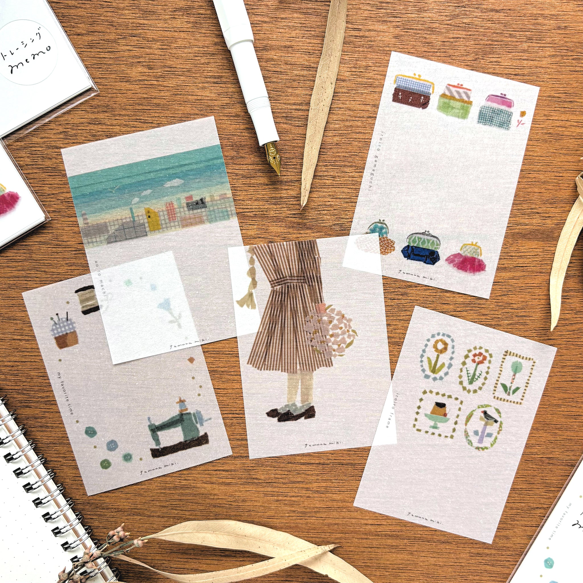 Miki Tamura / Tracing Paper Set - Blue and Town