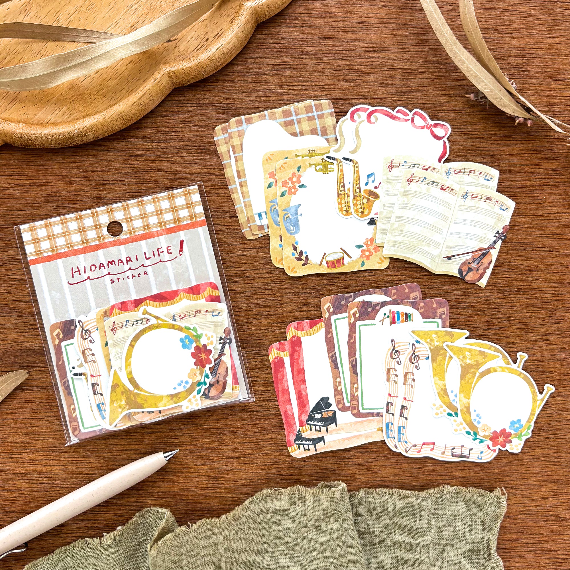 Mind Wave / Hidamari Life Flake Stickers - Music