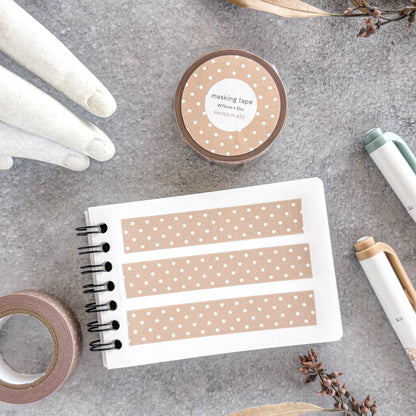 Papier Platz / Washi Tape - Dot Brown