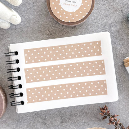 Papier Platz / Washi Tape - Dot Brown