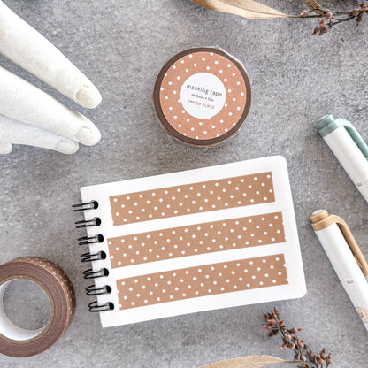 Papier Platz / Washi Tape - Dot Marron