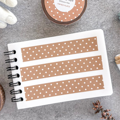 Papier Platz / Washi Tape - Dot Marron