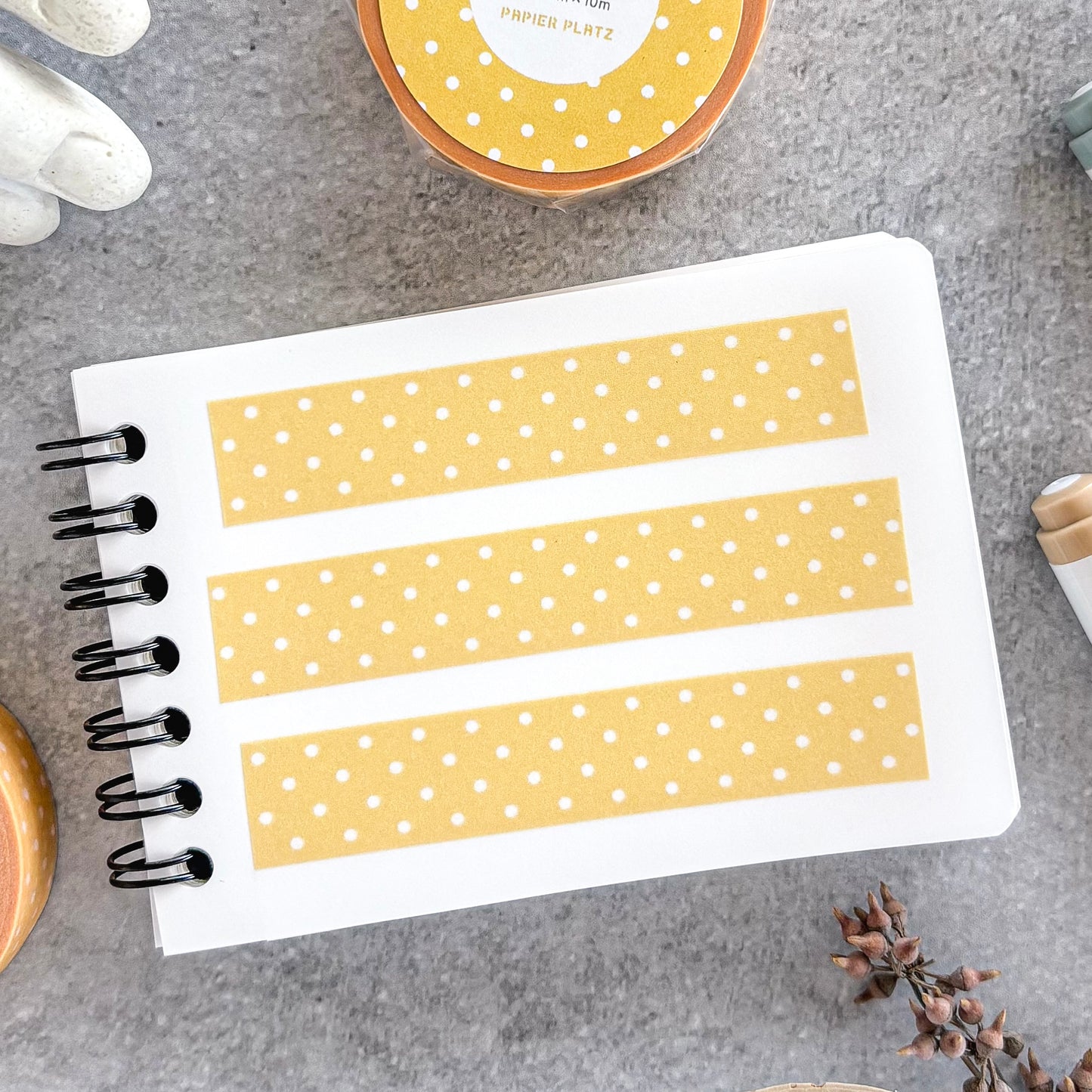 Papier Platz / Washi Tape - Dot Yellow