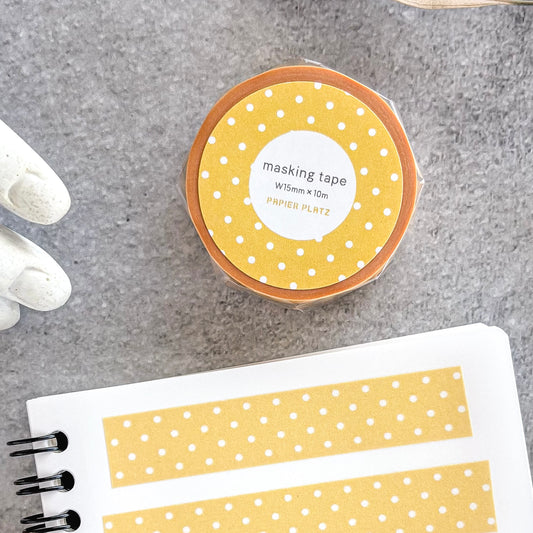 Papier Platz / Washi Tape - Dot Yellow