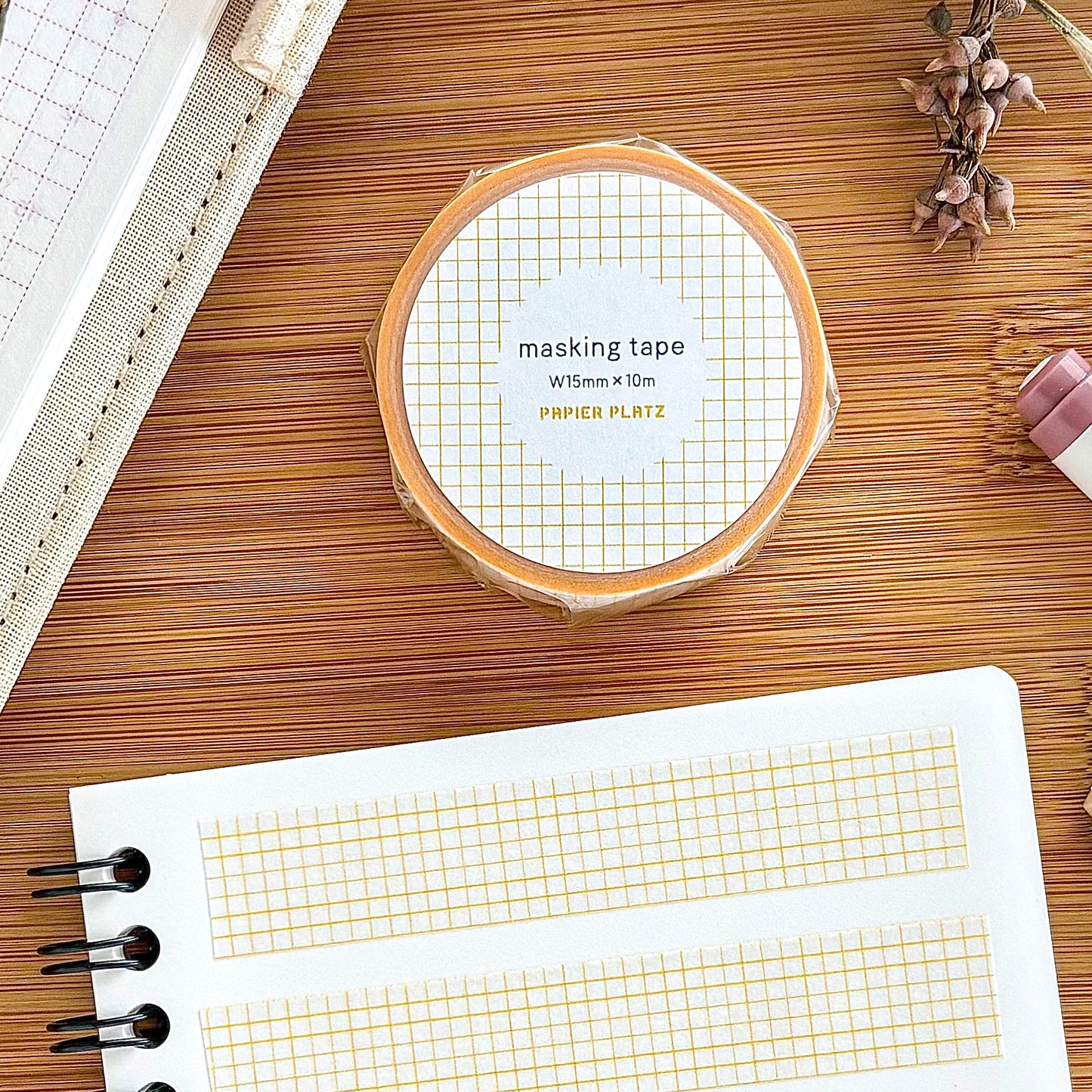 Papier Platz / Washi Tape - Grid Yellow