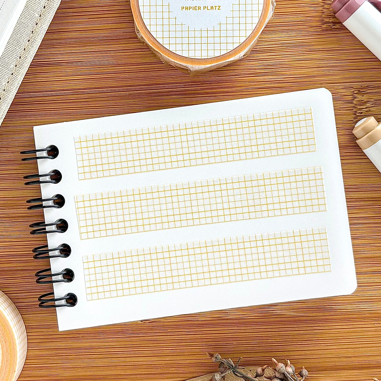 Papier Platz / Washi Tape - Grid Yellow