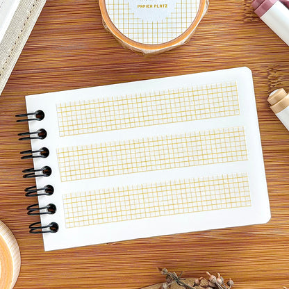 Papier Platz / Washi Tape - Grid Yellow