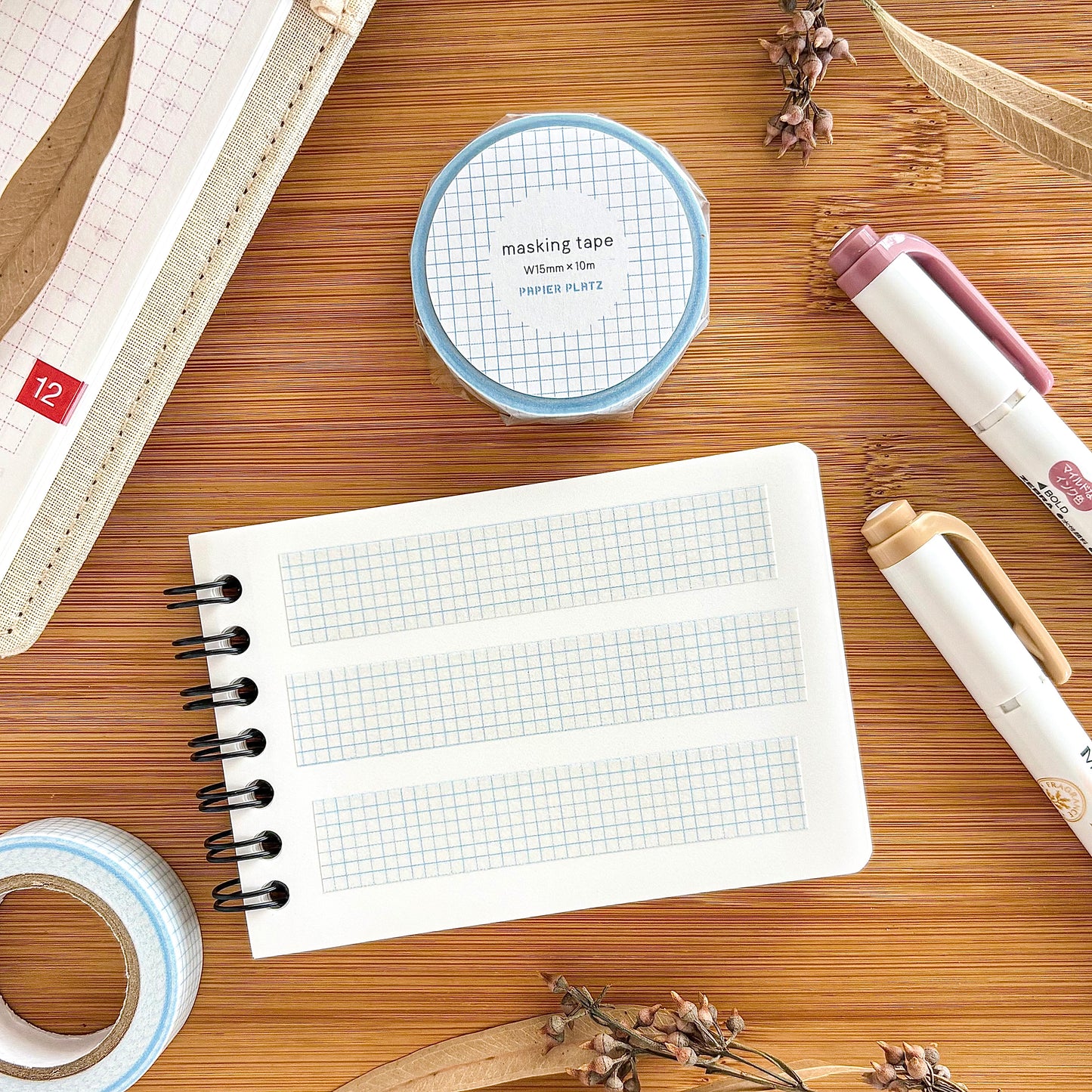 Papier Platz / Washi Tape - Grid Sky Blue