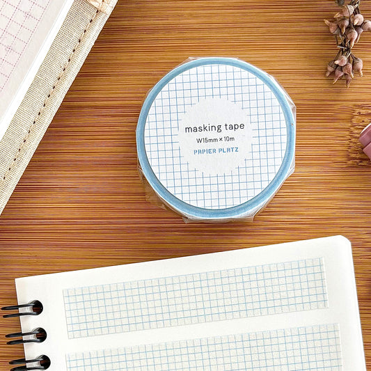 Papier Platz / Washi Tape - Grid Sky Blue